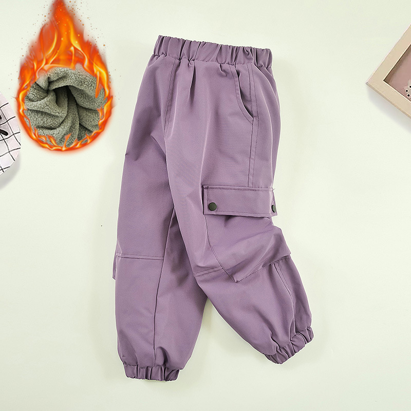 Outdoor Sport Waterproof Pants - 3-14Years الشتاء المراهقين الفتيات الصوف السراويل