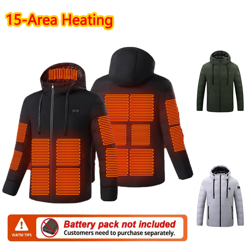 15 منطقة ساخنة الشتاء مقنعين س - مراجعة Outdoor Sport Jacket Men وسعره